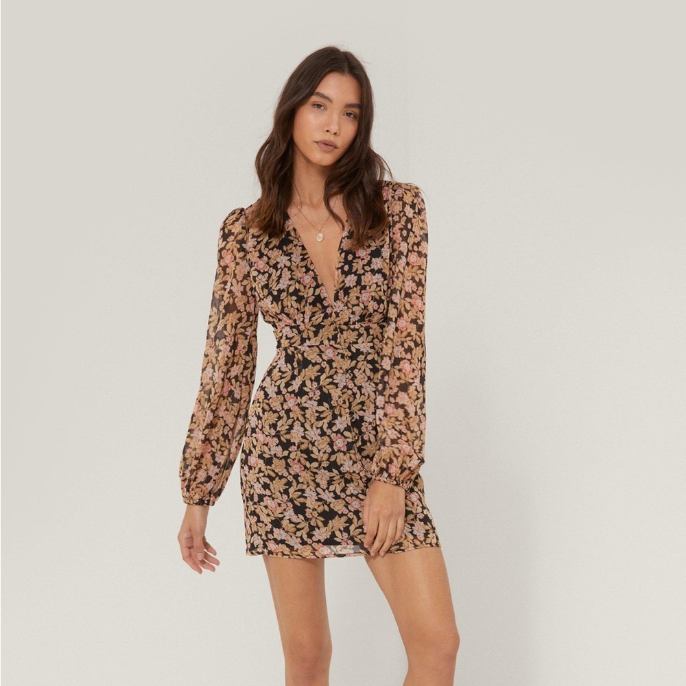 Nothin' Bud Love Floral Mini Dress US size 10